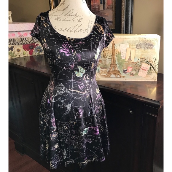 Blackmilk Dresses & Skirts - Black Milk Velvet Planisphere Dress, Med